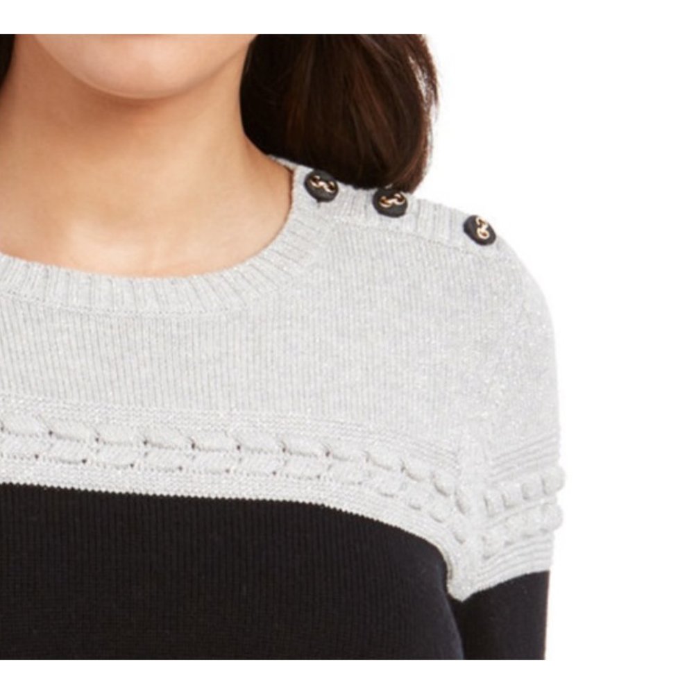 Charter Club Metallic Crewneck Sweater